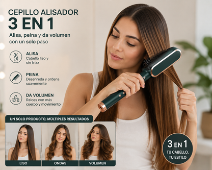 Cepillo Alisador Sleek Bivolt 3 en 1